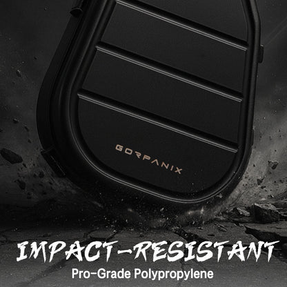 Impact-resistant GORPANIX Hard Shell Ultra-Safe 41"42" Acoustic Guitar Case made from pro-grade polypropylene for maximum durability.